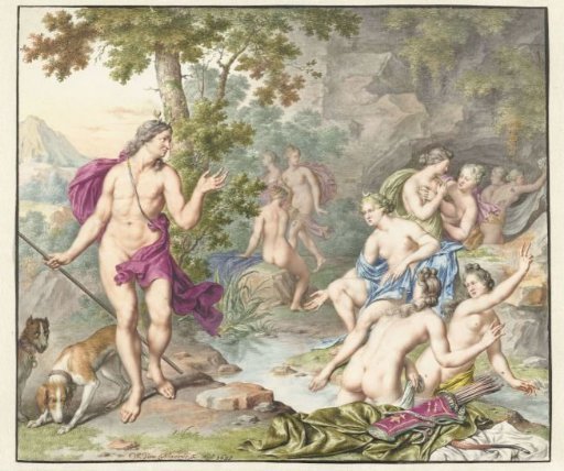 Actaeon surprises Diana and her companions