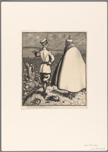 Design for a political cartoon on the First World War