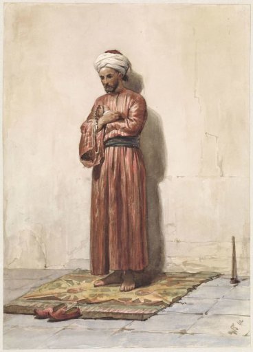 Standing Egyptian with rosary