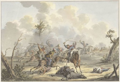 Attack between Crimean Cossacks and French Mounted Artillery