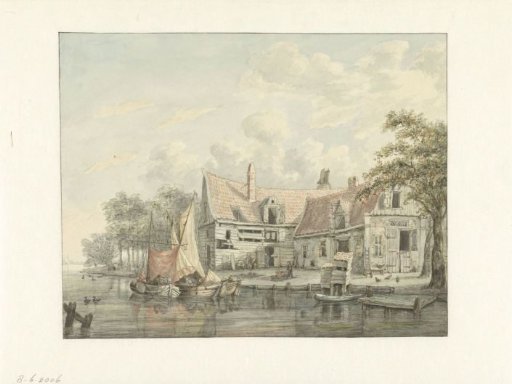 Farmyard by the water