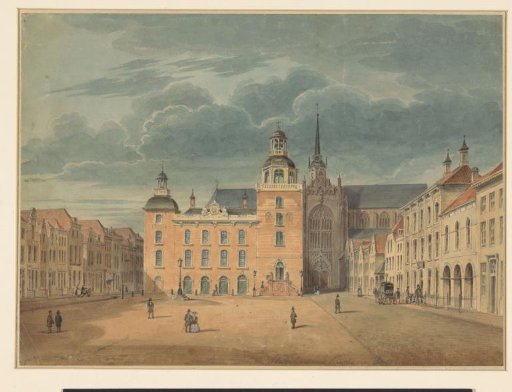 Town Hall and Church in Goes (Zeeland)