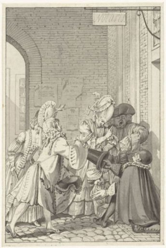 Scene in a notary's office