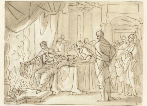 Jehoiakim burning a scroll