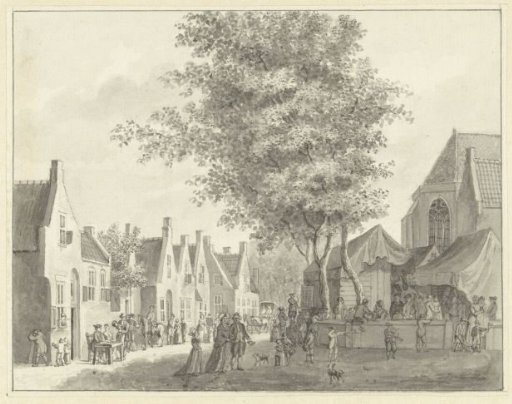 Market in the village of Valkenburg