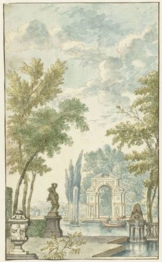 Garden with water feature
