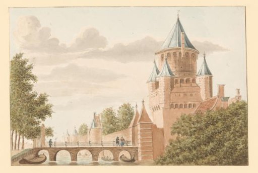 View of the Kleine Houtpoort in Haarlem