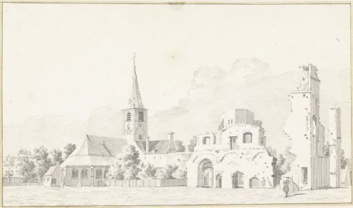 Church and the ruins of the Abbey of Rijnsburg
