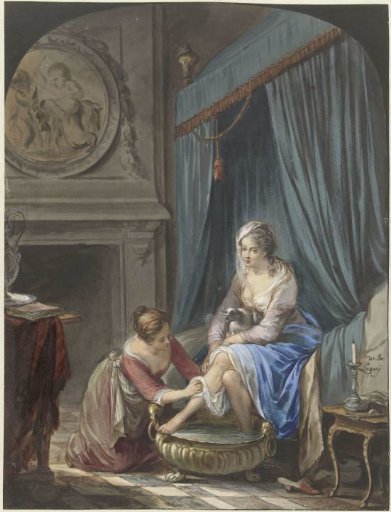 Toilet of a young woman