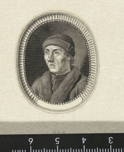 Oval portrait of Laurens Jansz. Coster