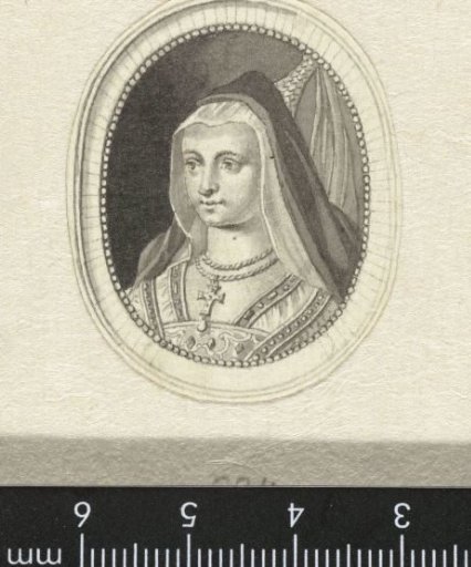 Oval portrait of a young lady