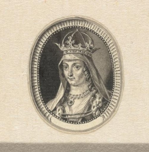 Oval portrait of a queen