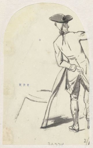 Standing Young Man, Seen from the Back (Ferdinand Huyck?)