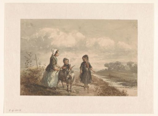 Three young children in a landscape
