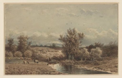 Landscape with River and Cows