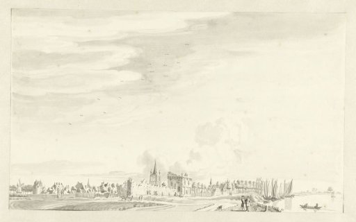 View of the town of Uerdingen, situated on the Rhine