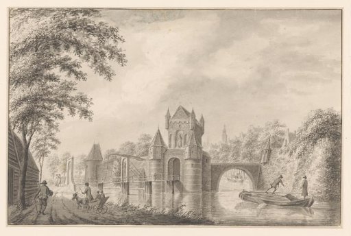 View of the Amsterdamse Poort in Haarlem