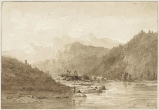 Mountain landscape with a lake