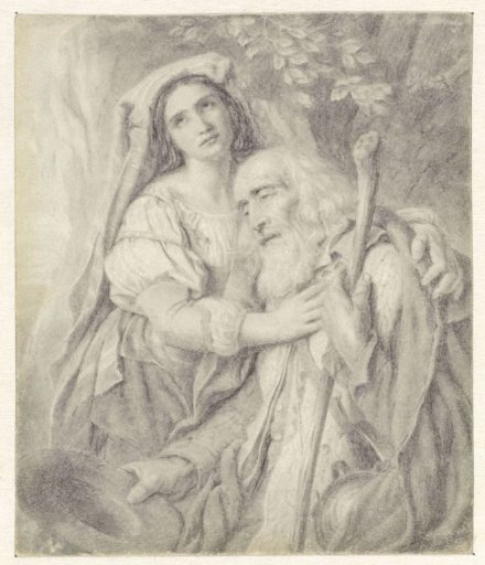Old Beggar With Daughter