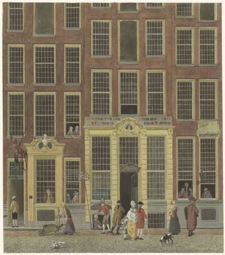 The bookshop and lottery office of Jan de Groot in the Kalverstraat in Amsterdam