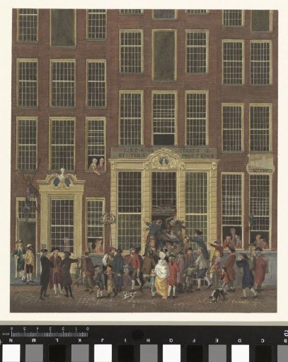 The bookshop and lottery office of Jan de Groot in the Kalverstraat in Amsterdam