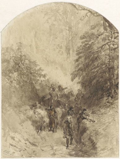 Soldiers in a forest
