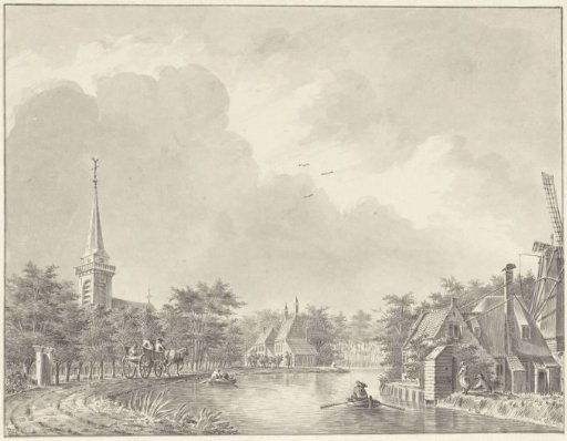 The Village of Harmelen on the Leiden Canal Outside Utrecht
