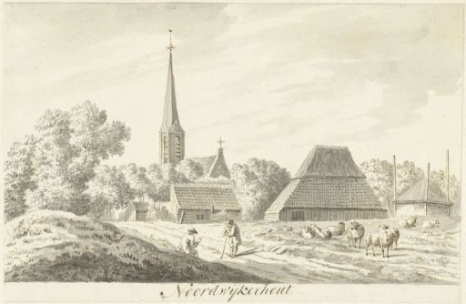 View of the village of Noordwijkerhout