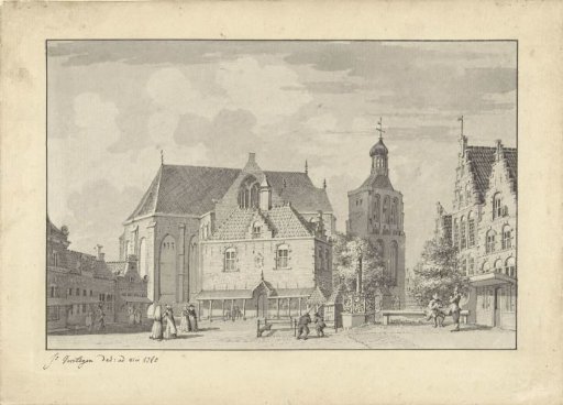 The Church, Weigh House and Fish Market in Workum