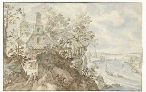 River with a Chapel on the Left