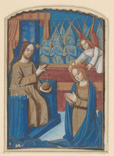 Miniature from a Book of Hours: The Coronation of the Virgin