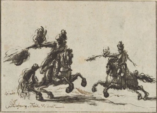 Two riders shooting