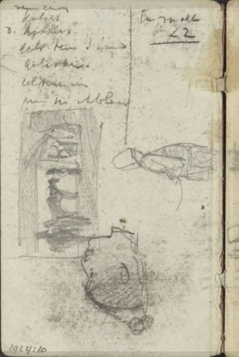 Composition study with horses and figure studies