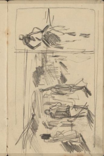 Group of figures and a rider