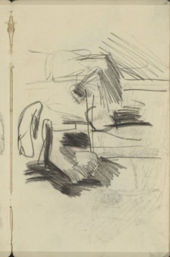Study sheet, possibly with two seated figures