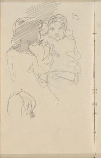 Two young women facing each other