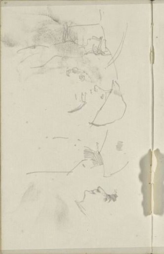 Figures with umbrellas
