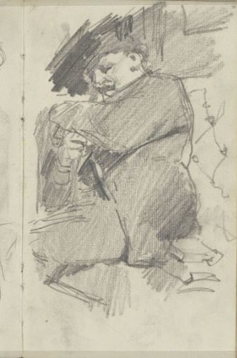 Sleeping man on a bench