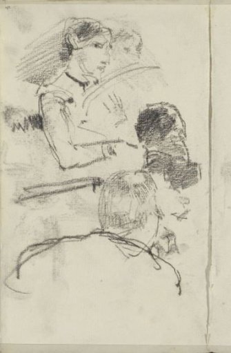 Study sheet with a woman and two men