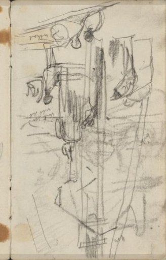 Study, possibly of figures at heath work