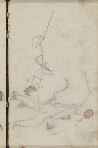 Study, possibly of an animal in a landscape