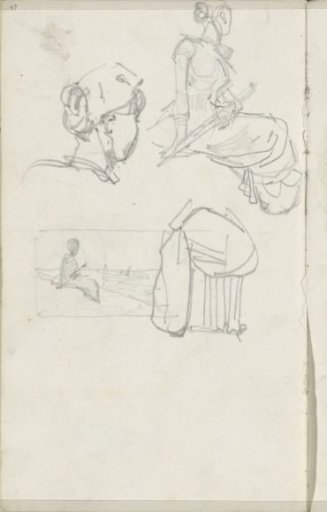 Studies of a seated woman