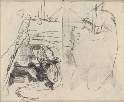 Seated figure, possibly in a stable
