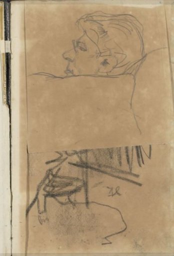 Man's head, in profile