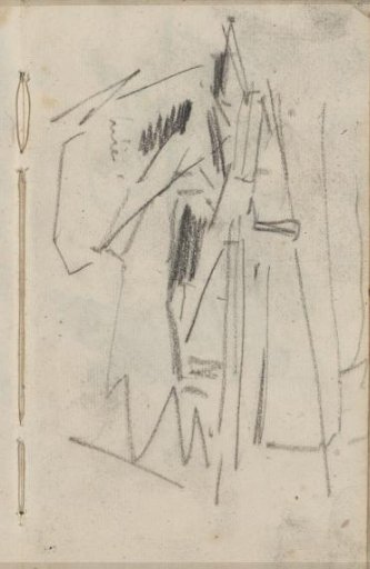 Study, possibly of a quay
