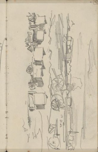 Carts on uncultivated land