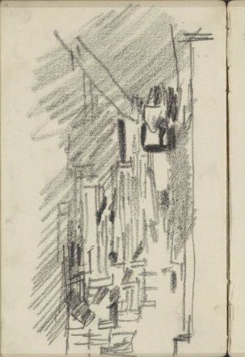 Figures in a street or alley in Amsterdam