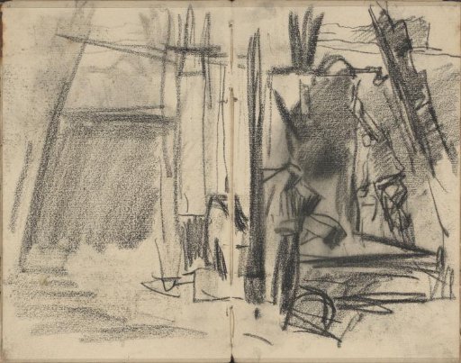 Study, Possibly of a Construction Site