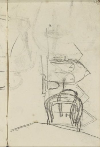 Buildings and possibly a horse-drawn cart