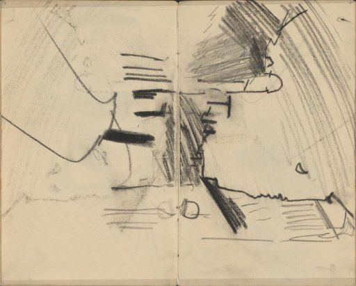 View of a Street, Possibly by Moonlight
